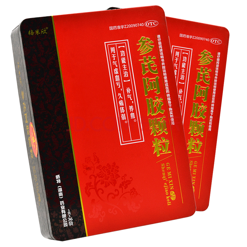 格米欣 参芪阿胶颗粒5g*36袋 补气养血气虚血亏补血 久病体弱 标准装