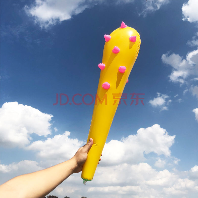 稚气熊 儿童充气玩具动物锤子小孩充气长棒大号塑料棍棒广场地摊货源