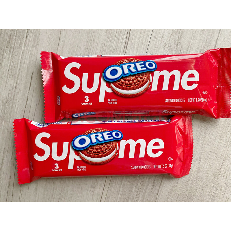 潮牌supreme 2020ss oreo cookies 奥利奥联名饼干 创意生日礼品 两包