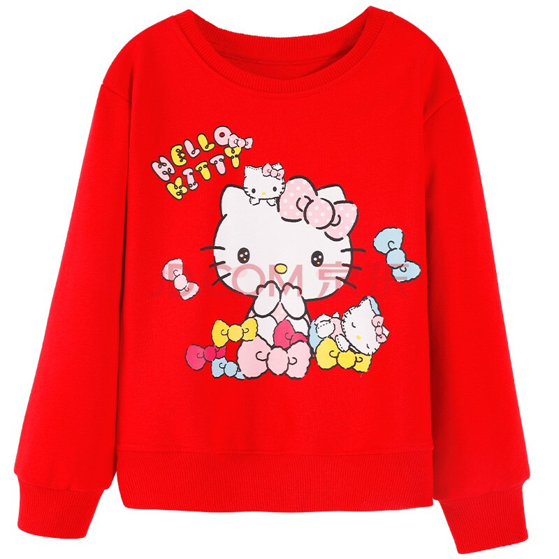 款宝宝上衣童装卡通图案可爱女童长袖t恤外穿打底衫 kt03d09306 红色