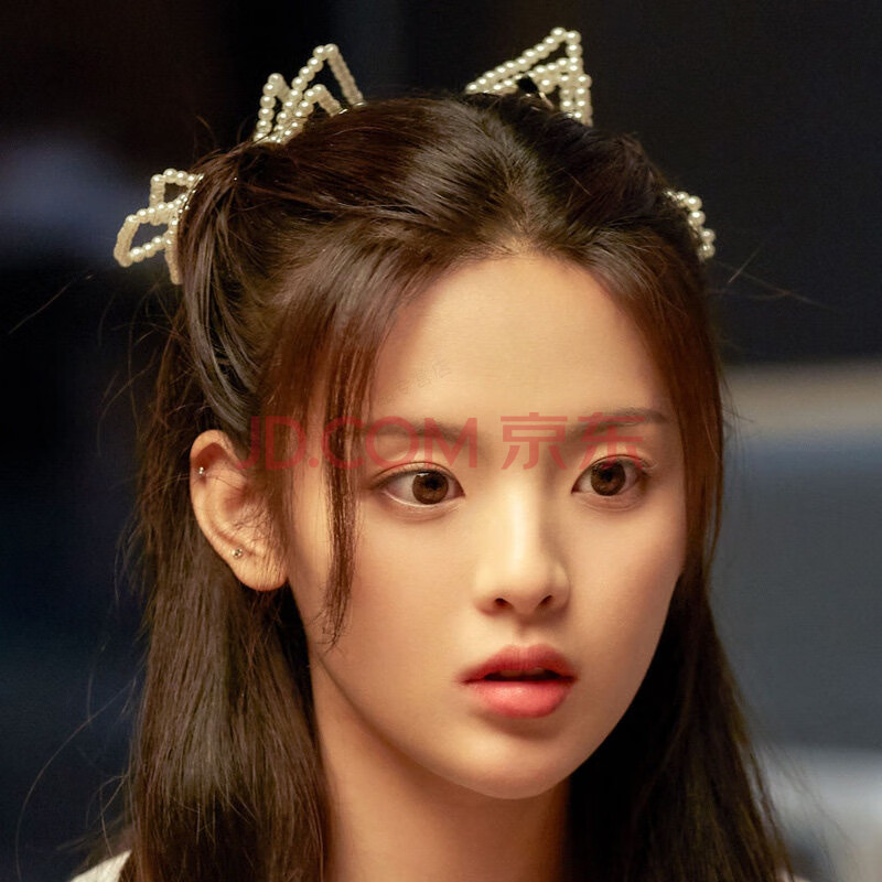 杨超越同款珍珠发饰平行时空半扎发卡韩国蝴蝶结发夹网红顶夹头饰