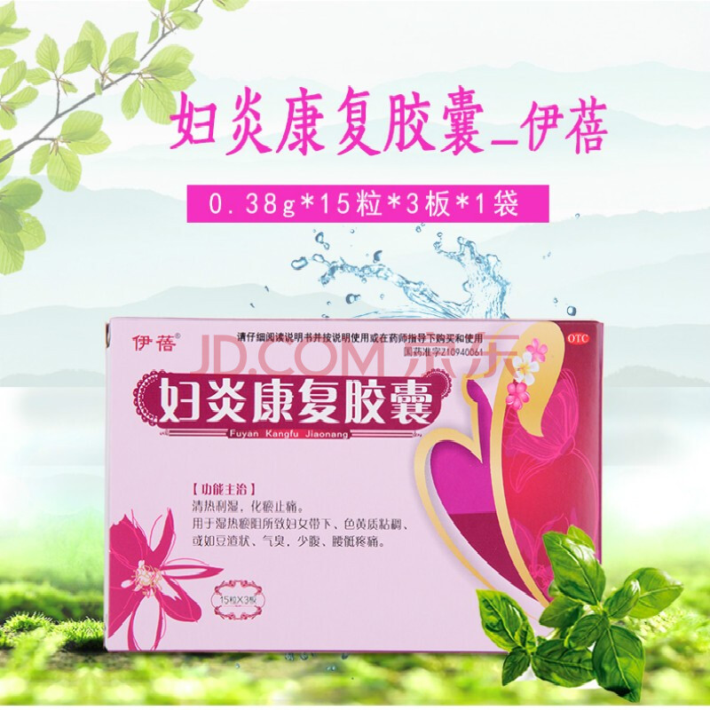 吉春 妇炎康复胶囊 0.38g*45粒 清热利湿化瘀止痛 标准装