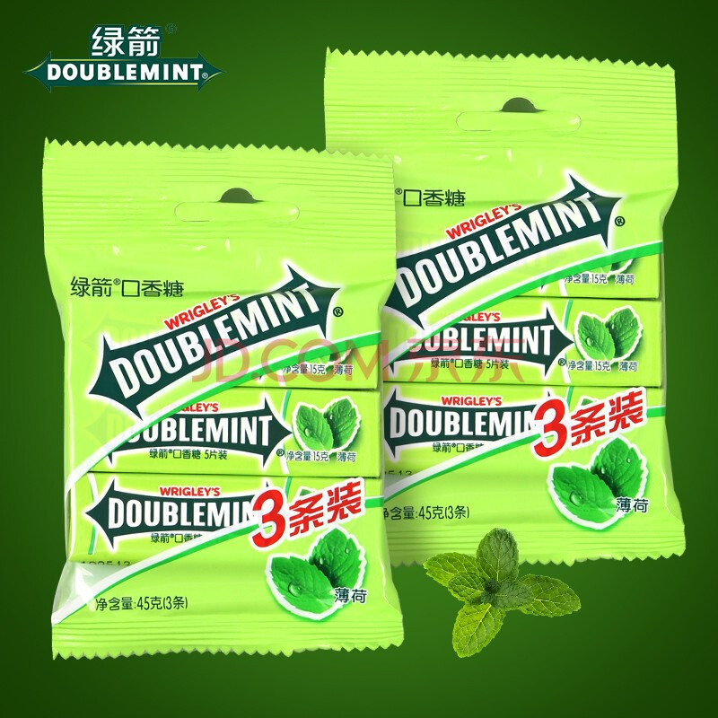 绿箭绿箭口香糖原味薄荷5片装*6条