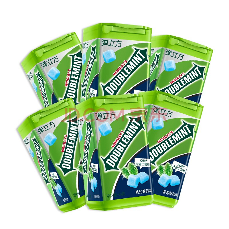 绿箭绿箭 5无糖口香糖弹立方激酷薄荷味40g*6瓶装
