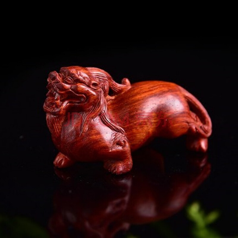 小叶紫檀貔貅手把件汽车文玩摆件男士随身把玩红木钥匙扣挂件