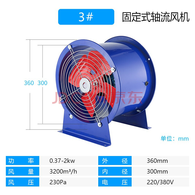 sf軸流風機低噪靜音380v排風機工業通風機崗位管道強力排風扇220v 3