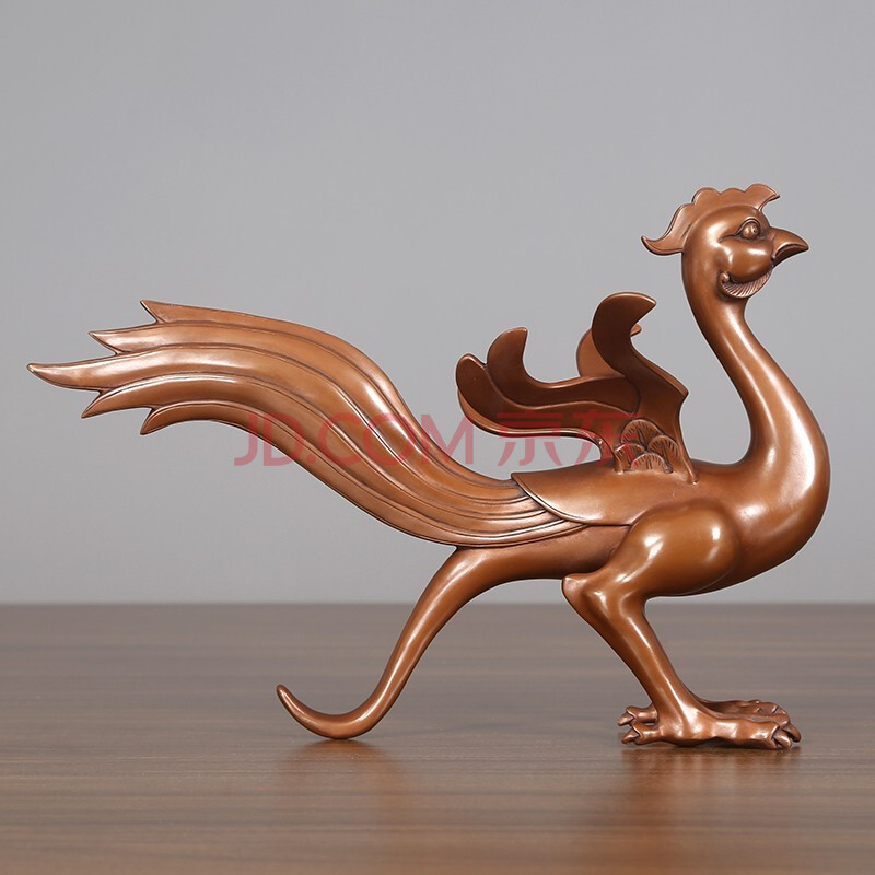 奕慈宝 【青龙 白虎 玄武 朱雀】紫铜四神兽摆件家居工艺品 朱雀摆件