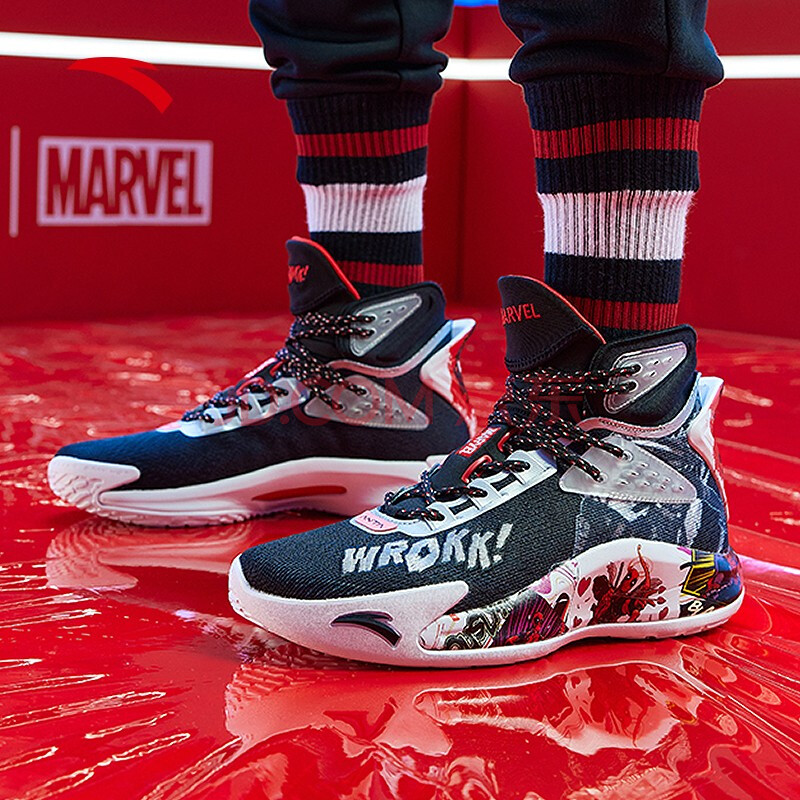 安踏kt5剁手死侍篮球鞋男鞋汤普森2021秋季官网漫威联名战靴1120411