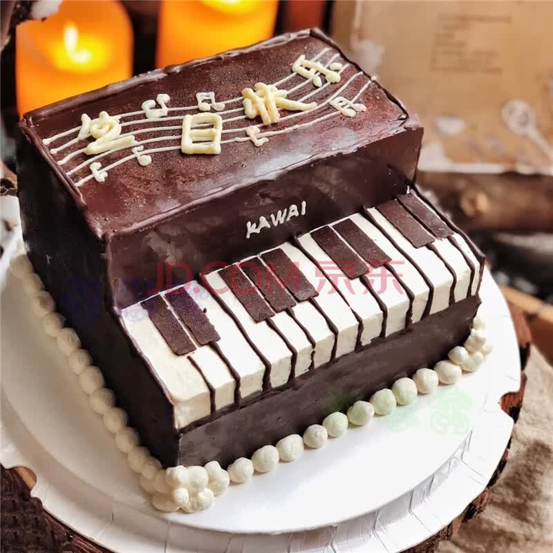 创意钢琴吉他小提琴音符音乐生日蛋糕旋转芭蕾女孩全国北京上海广州