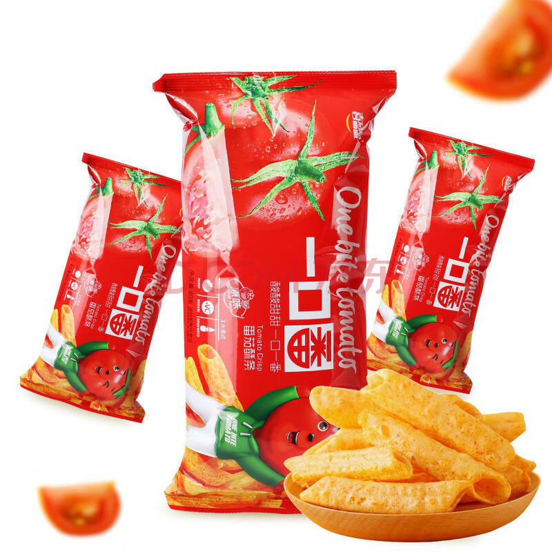 喜盈盈薯条零食一口虾虾条办公室休闲食品零食80g大包装 原味80g*6包