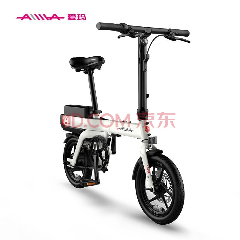爱玛(aima)电动折叠自行车锂电成人男女式小型迷你轻便代步代驾电瓶车