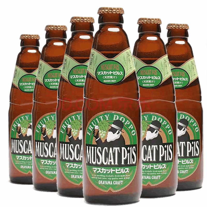 独步(doppo)葡萄啤酒全麦精酿生啤鲜啤原浆日本原瓶进口 330ml*6瓶【