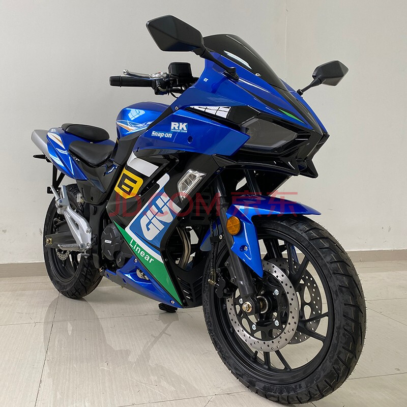 车跑车200cc单缸风冷重型机车公路赛街车整车可上牌 国威蓝/黑2号花