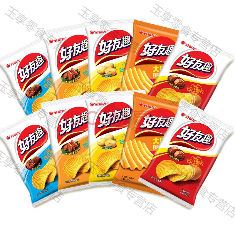 好丽友好友趣泡菜味薯片宿舍充饥夜宵整箱超大包休闲零食品 韩国泡菜
