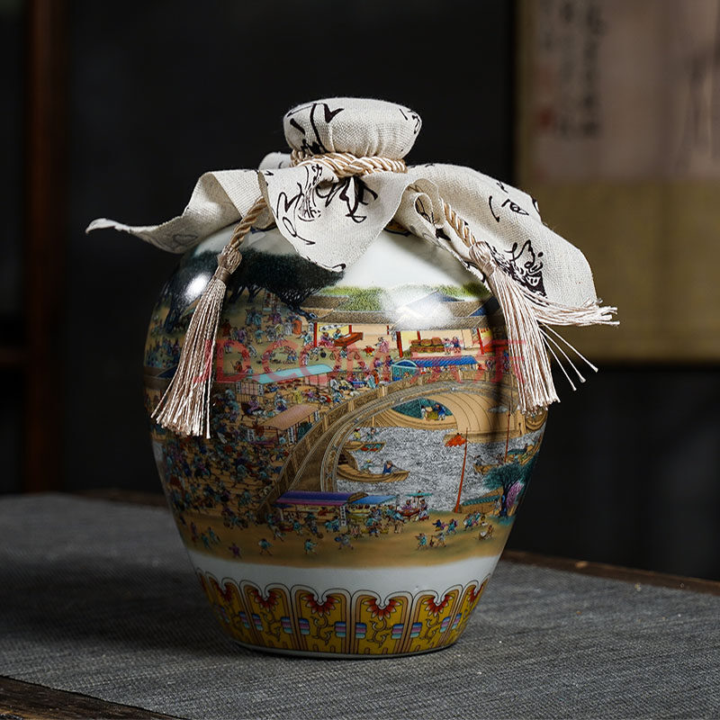 白酒储存容器存酒器装酒容器 景德镇陶瓷酒坛子10斤20斤30斤50斤仿古