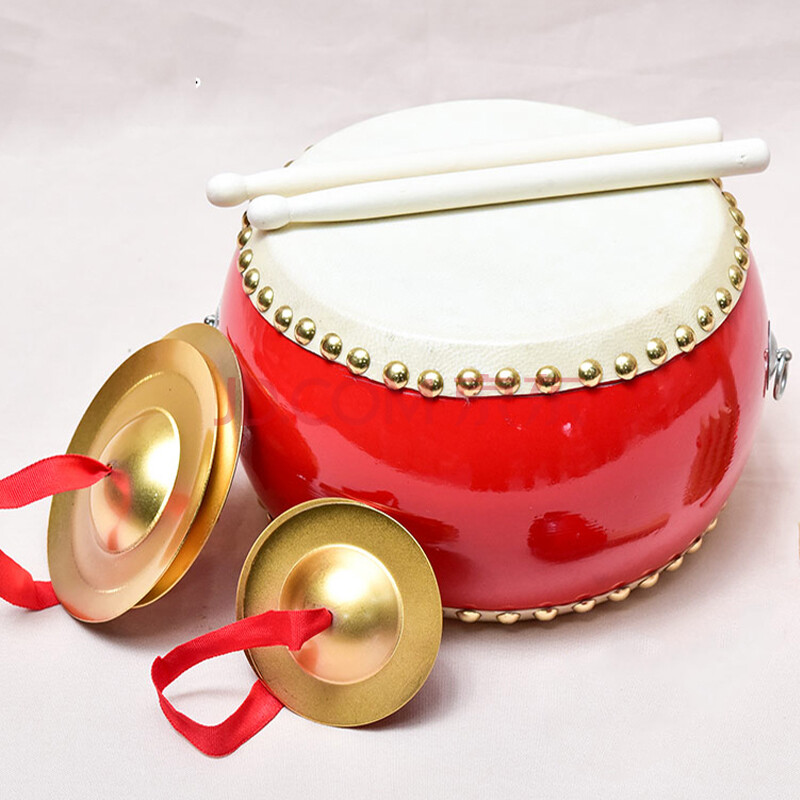 舞狮鼓 佛山醒狮鼓 牛皮鼓大鼓儿童鼓小鼓敲打鼓 12寸牛皮鼓(不含镲