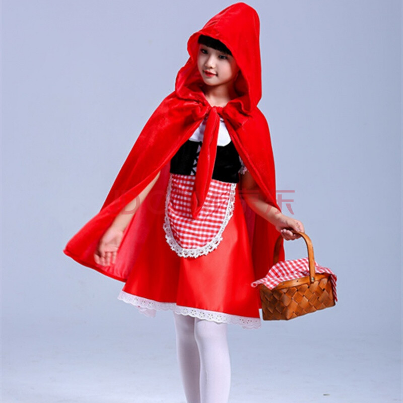 小红帽cosplay服儿童 万圣节儿童服装女童宝宝表演衣服公主裙元旦演出