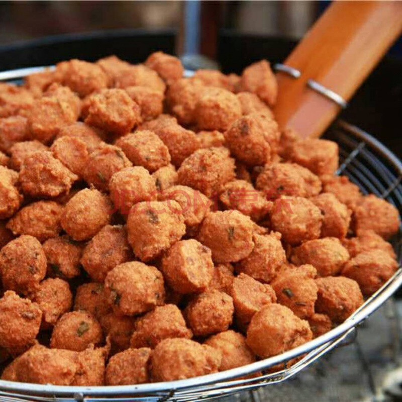 河南固始特产农家纯手工现炸纯绿豆丸子火锅配菜营养圆子2斤