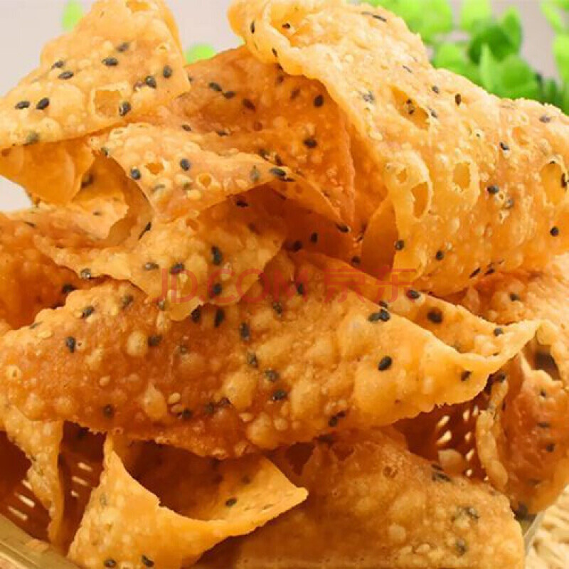 焦叶子油炸咸香馓子芝麻蕉叶子传统河南零食小吃 1斤麻叶子(咸香味)