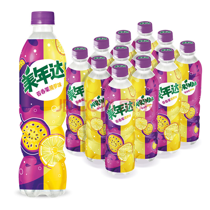 百事可樂美年達 果味型汽水 百香果菠蘿味 500ml*12瓶