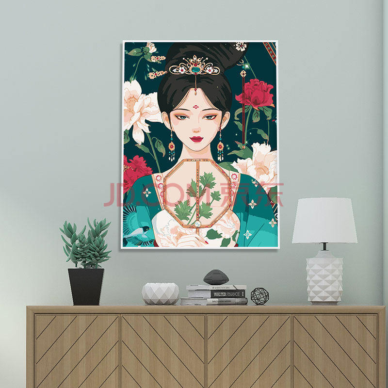 数字油画 diy油画 定制 动漫 古风diy数字油画手工填色油彩画涂色客厅
