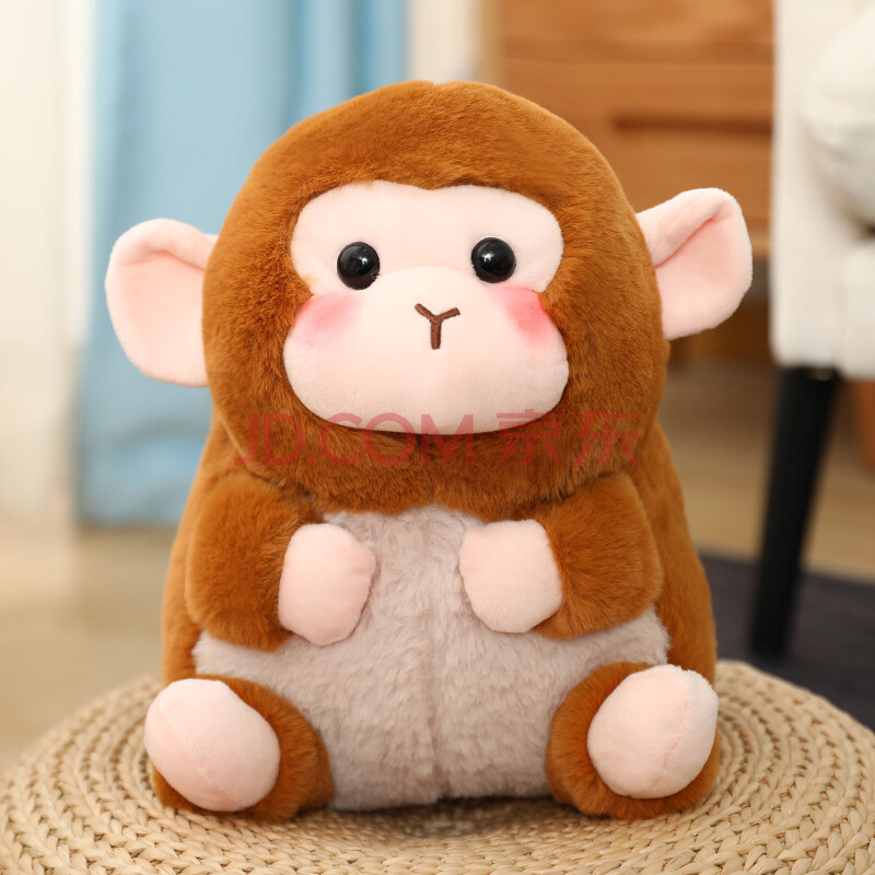 抖音同款球球动物系列毛绒玩具公仔玩偶粉猪企鹅牛牛小白兔布娃娃儿童