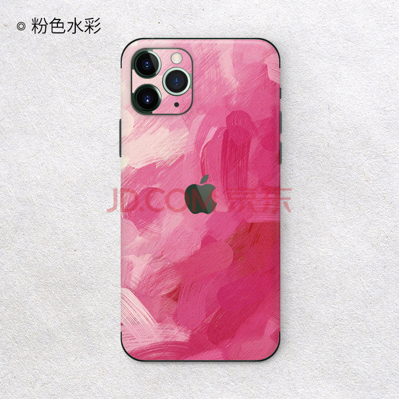 荔新iphone12promax贴纸苹果手机背膜12 mini手机背贴彩膜贴膜 粉色