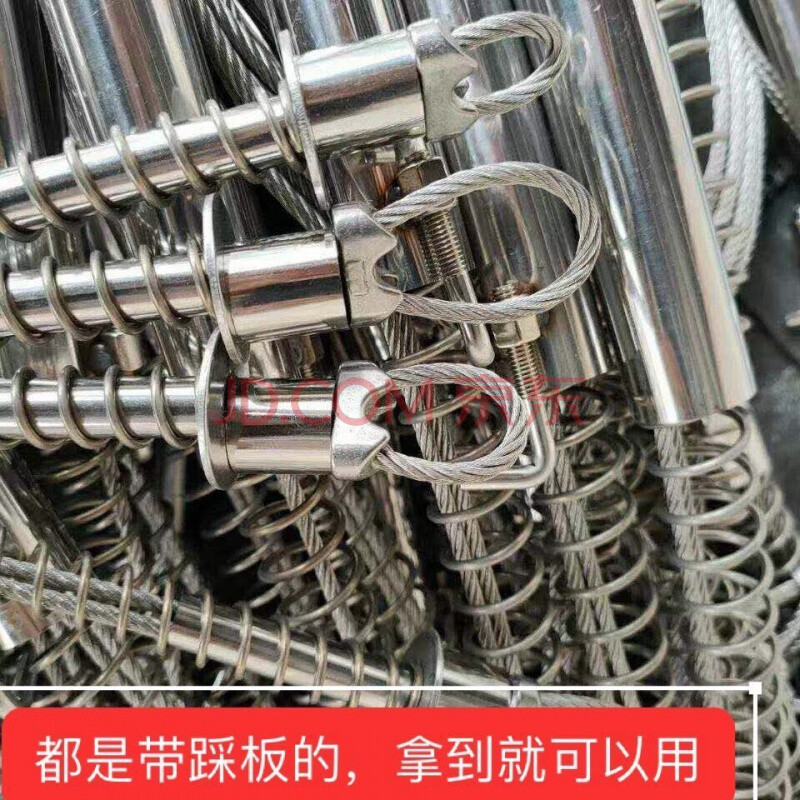 304不锈钢弹簧钢丝弹簧三节绳弹簧钢丝套单向锁弹簧 二级锁 踏板