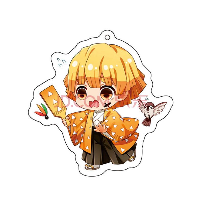 岙筱 鬼灭之刃周边和服款蝴蝶忍祢豆子亚克力钥匙扣书包挂件 我妻善逸