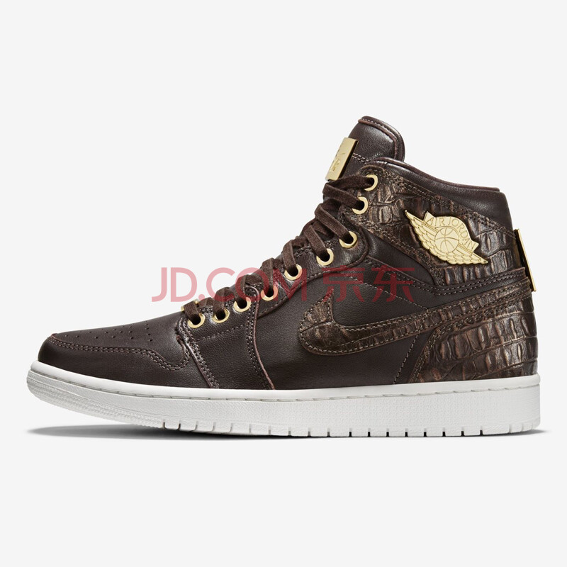 air jordan 1 pinnacle aj1 巴洛克风格鳄鱼皮纹男士高帮篮球鞋 棕色