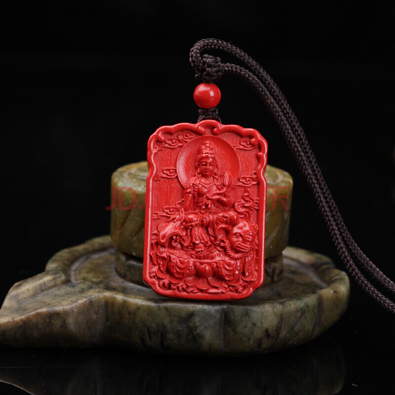 萱高含量八大本命佛朱砂吊坠本命年六字箴言十二生肖守护神 普贤菩萨