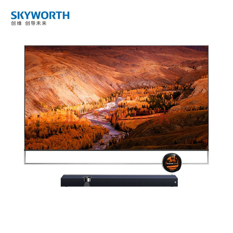 【创维82q80】创维(skyworth)82q80 82英寸三屏互联4k超高清hdr 超大