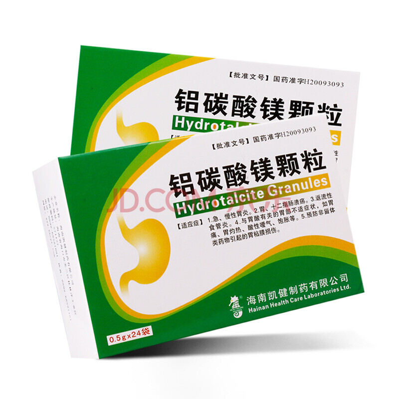 凯健 铝碳酸镁颗粒 2g:0.5g*24袋/盒急慢性胃炎 一盒装