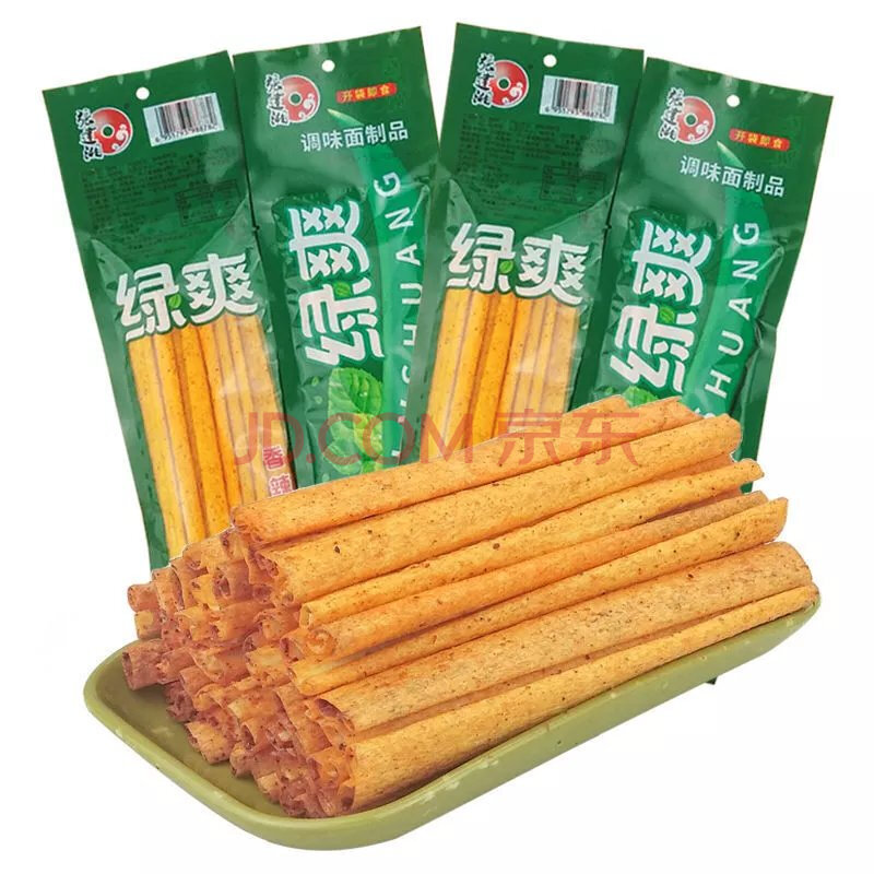 千味源绿爽 20g/袋 辣条80后90后童年怀旧辣皮 张建湘绿爽*10袋