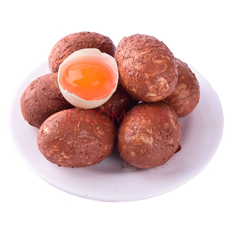 红泥腌制新鲜生咸鸭蛋 正宗微山湖农家散养红心流油麻鸭蛋50-70g 单枚