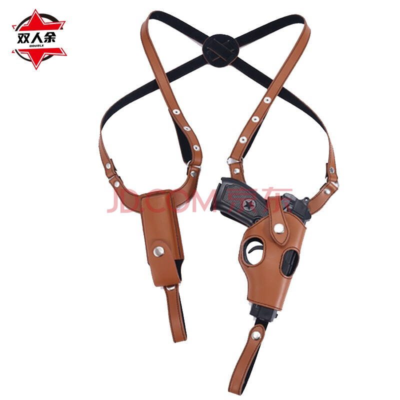 双人余 92式牛皮腋下弹夹套战术特工快拔西装套双肩跨境隐形腰部枪套