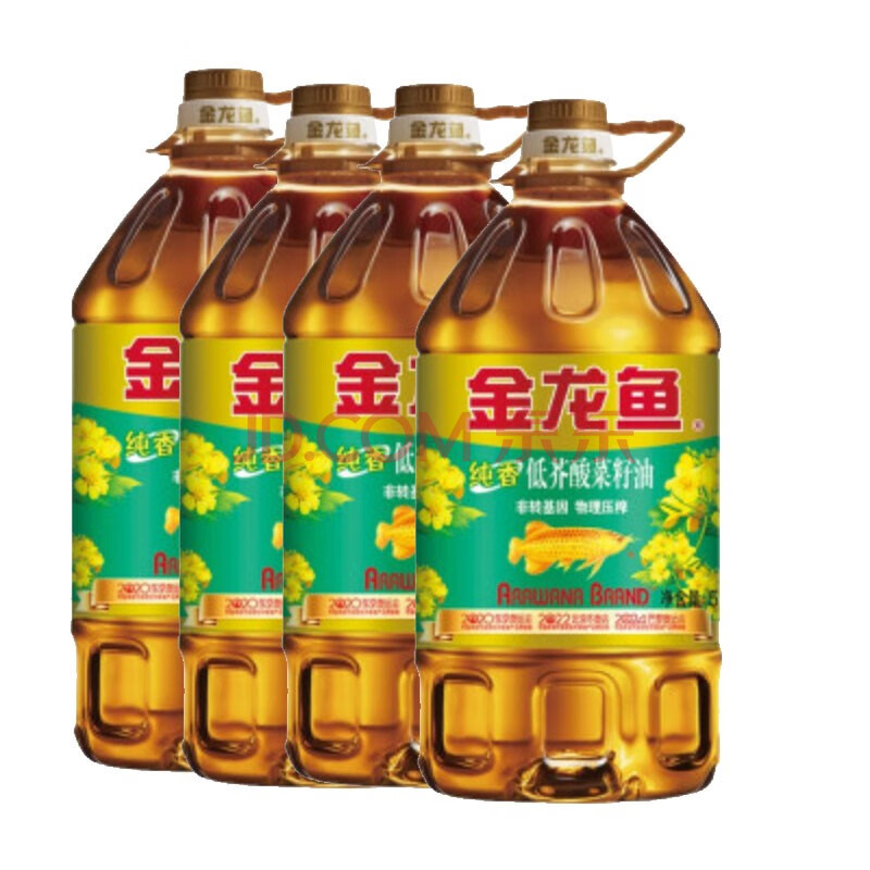 金龍魚 特渠低芥酸物理壓榨非轉基因菜籽油5l*4/瓶