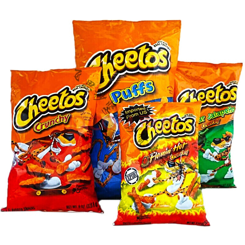 cheetos puffs 美国版 cheetos puffs 奇多直条芝士条/粟米条零食