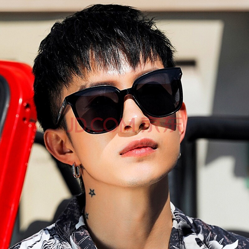 皓顿(hautton)遮光太阳镜男大框显瘦墨镜防晒眼镜男士驾驶墨镜 9401yj