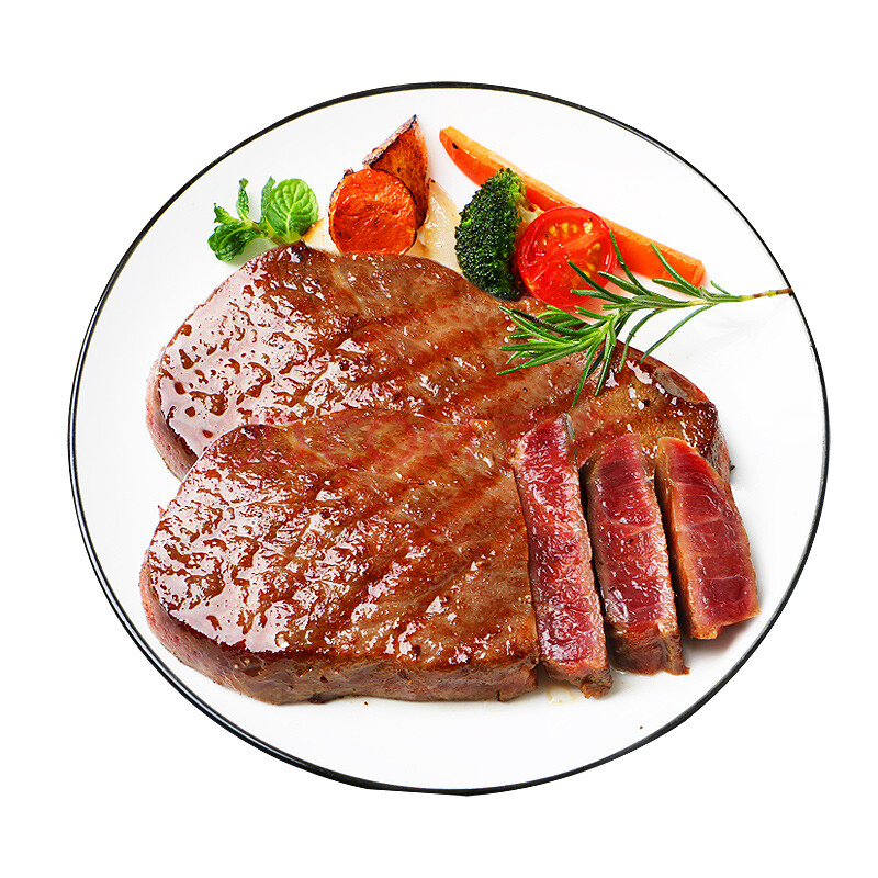 牛排黑椒新鲜牛肉扒儿童菲力家庭装澳洲原整切 100g*5片 优惠装