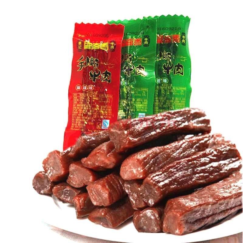 思奇香手撕牛肉 500g散装 四川大凉山特产西昌美食 五香麻辣 长条混装