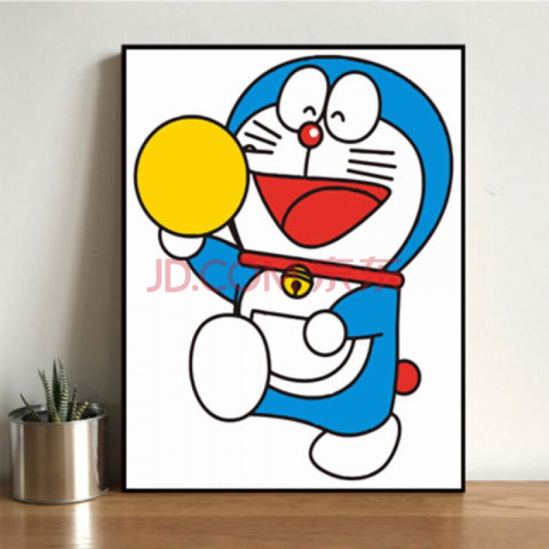 机器猫数字油画叮当卡通动漫哆多啦梦儿童填色油彩画叮当猫 gx2439哆