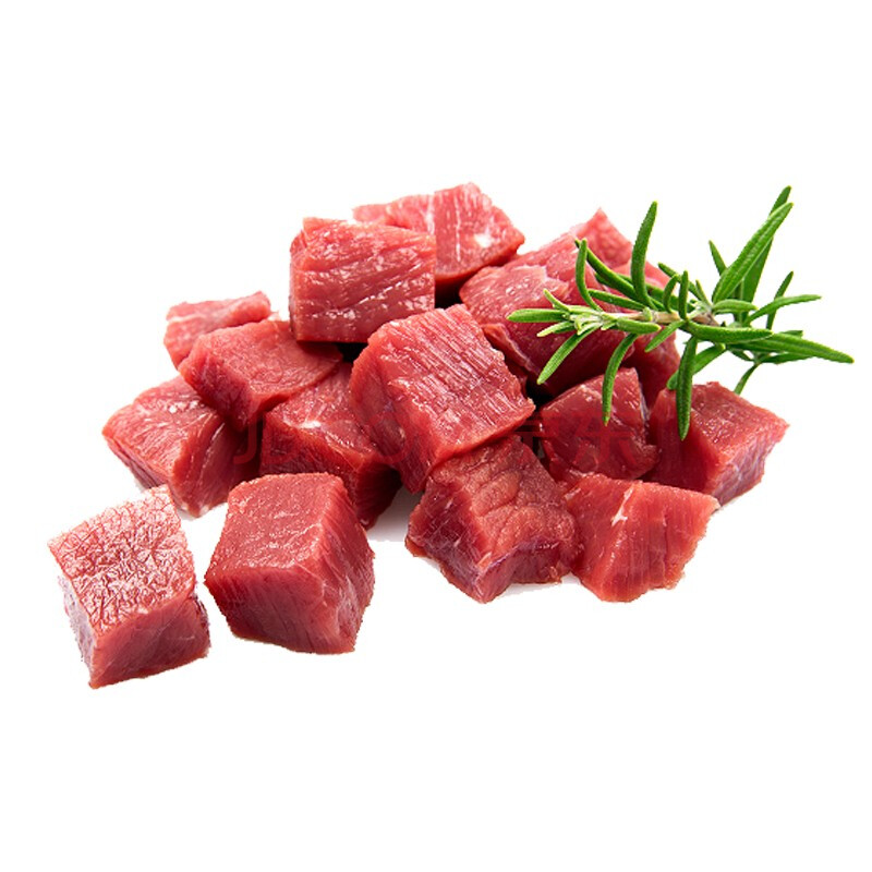 艾克拜尔 原切牛肉粒1kg原切牛后腿肉切块生鲜火锅食材 原切牛肉粒1kg