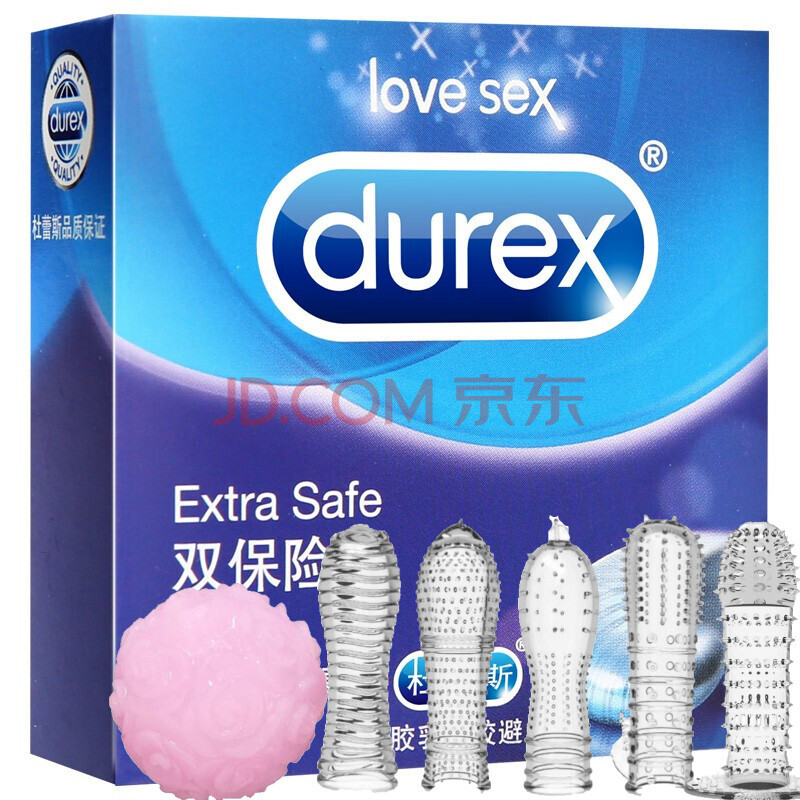 杜蕾斯加厚避孕套震动入珠套阴茎加长加粗带刺大颗粒持久狼牙套 物理