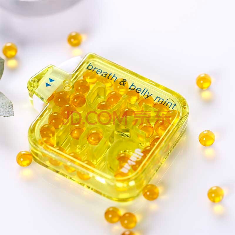 泰国进口jintan nude 泰仁丹爆珠薄荷糖液体口香糖口气清新丸胃香珠