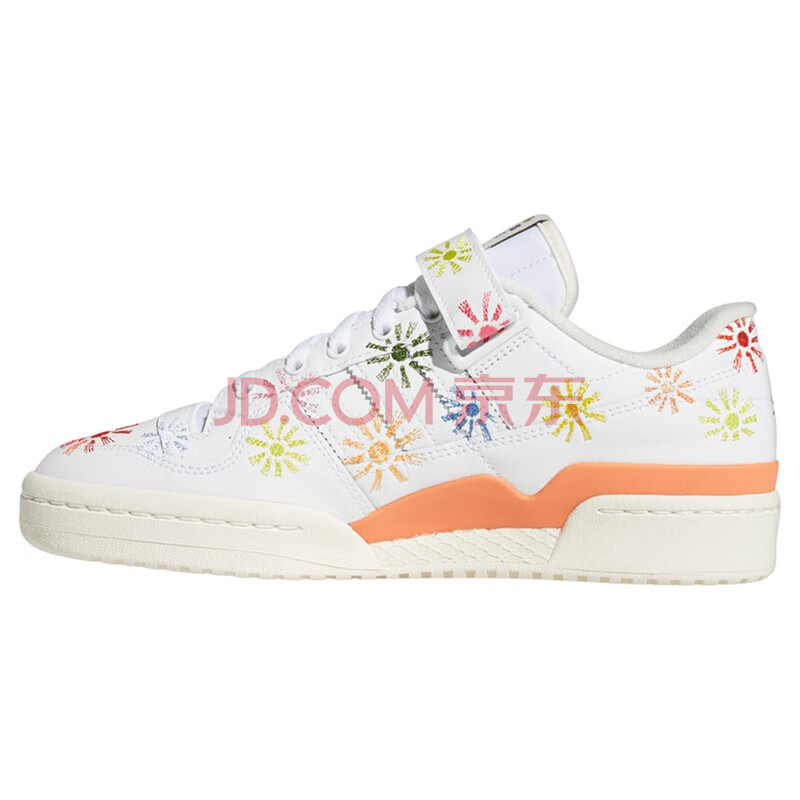 adidas三叶草love unites彩色花卉forum男女休闲板鞋gw2416 gw2416