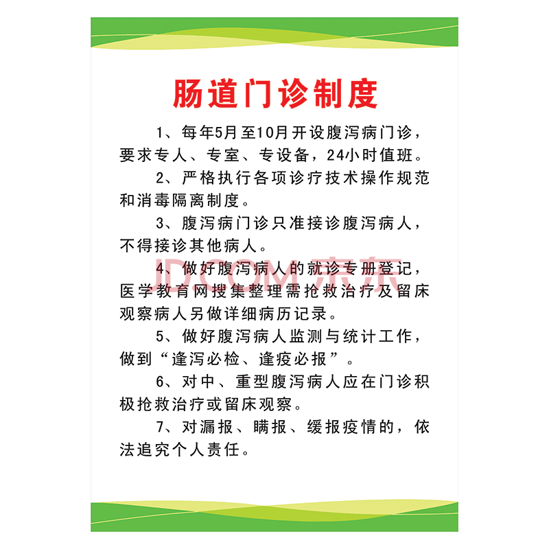 wsb35 腸道門診制度 120*80釐米 覆膜防水pp貼紙