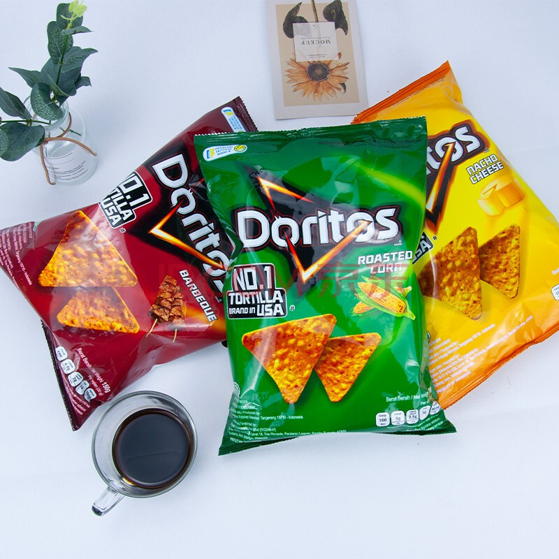 印尼进口多力多滋(doritos)超浓芝士味150g薄脆玉米片 膨化薯片大包装