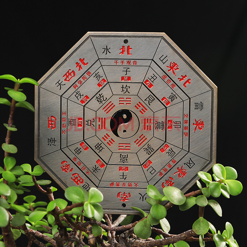 剑杰铜罗盘风水摆件盘黄铜八卦盘综合盘随身专业招财小型罗盘 八卦