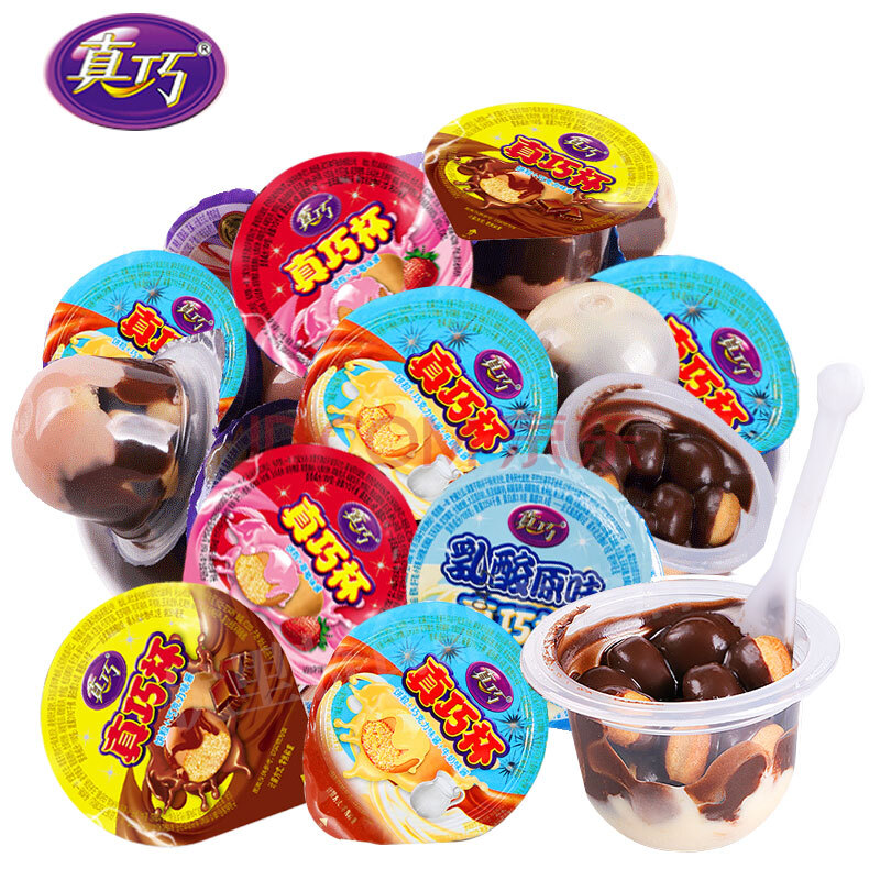 真巧 巧克力星星杯球杯朱古力杯大桶装散装3斤爆浆杯儿童休闲小零食